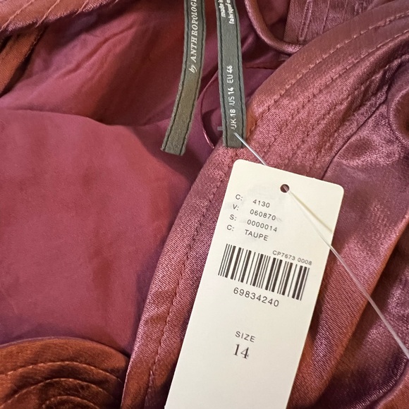 Anthropologie Satin Cross-Back Midi Dress - Picture 14 of 16